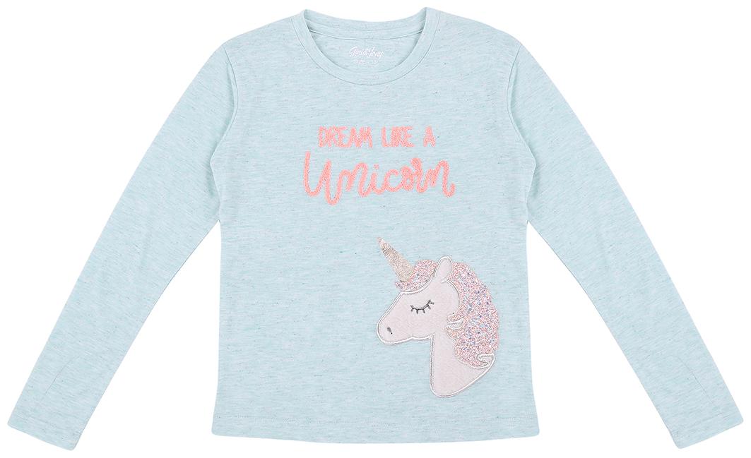 

Gini Jony Girl Cotton Printed T shirt - Blue