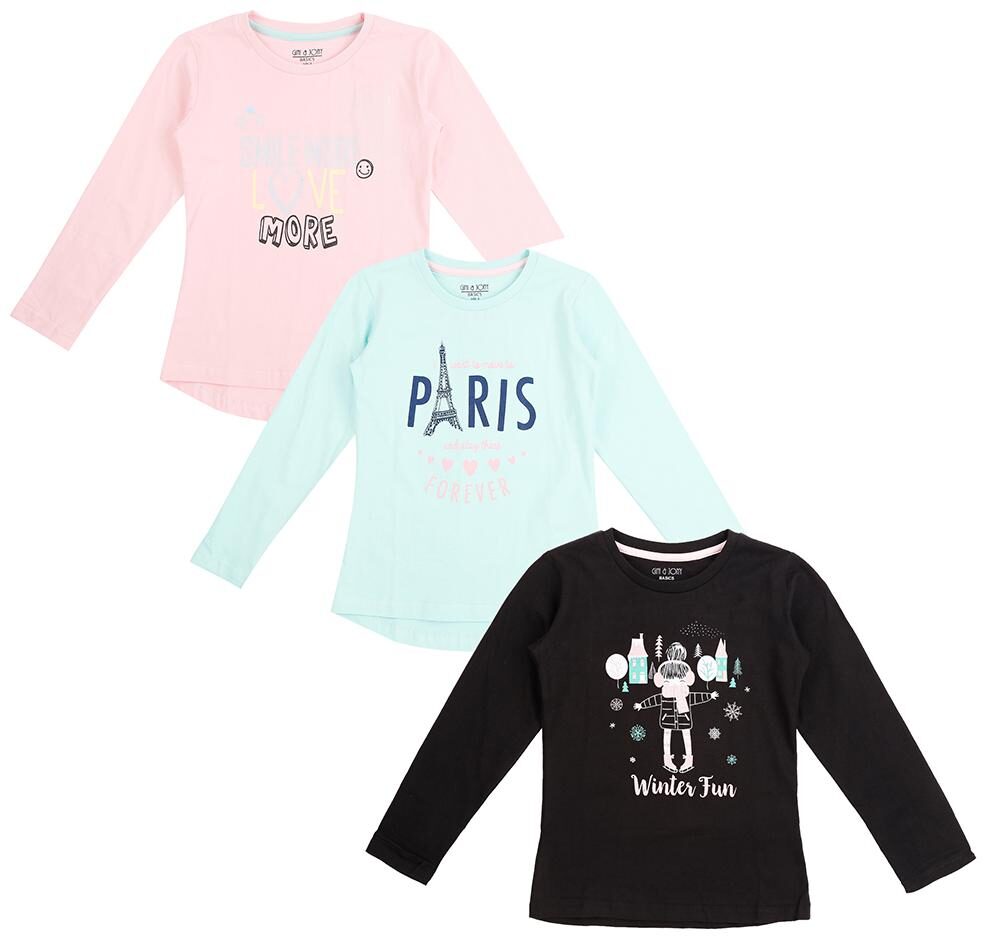 

Gini Jony Girl Cotton Self design T shirt - Pink