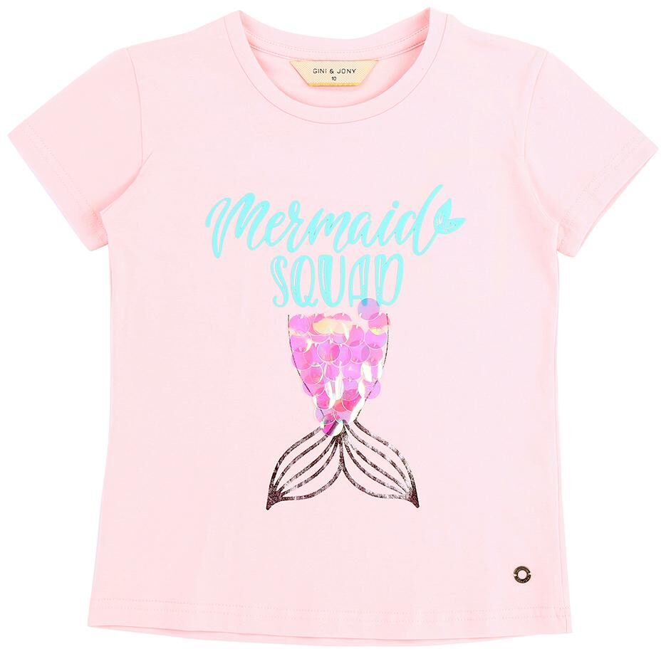 

Gini Jony Girl Cotton Printed T shirt - Purple