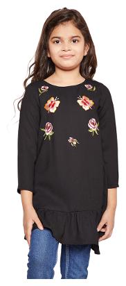 

Oxolloxo Girl Polyester Solid Top - Black