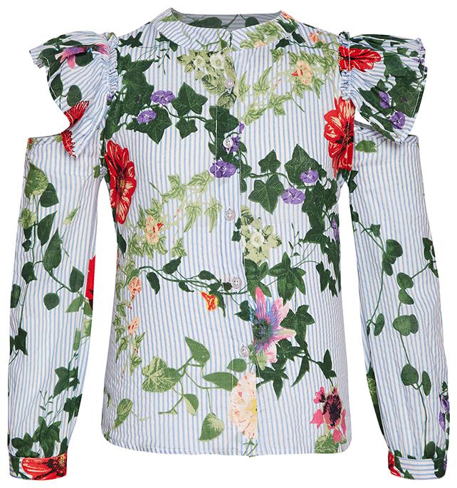 

OXOLLOXO Girl Cotton Printed Shirt - Multi
