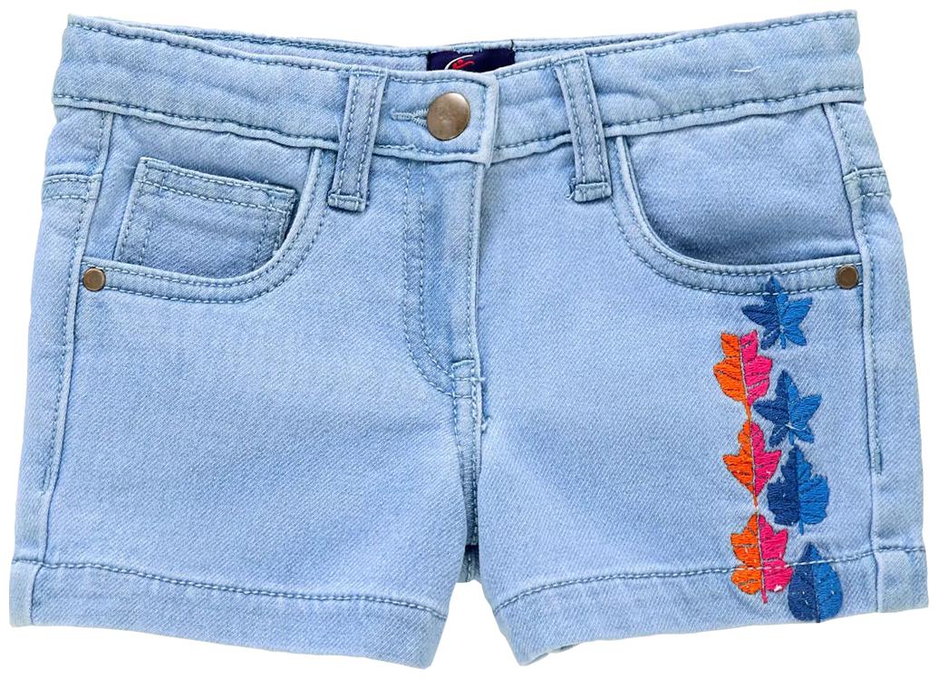 

KiddoPanti Girl Denim Embroidered Denim shorts - Blue