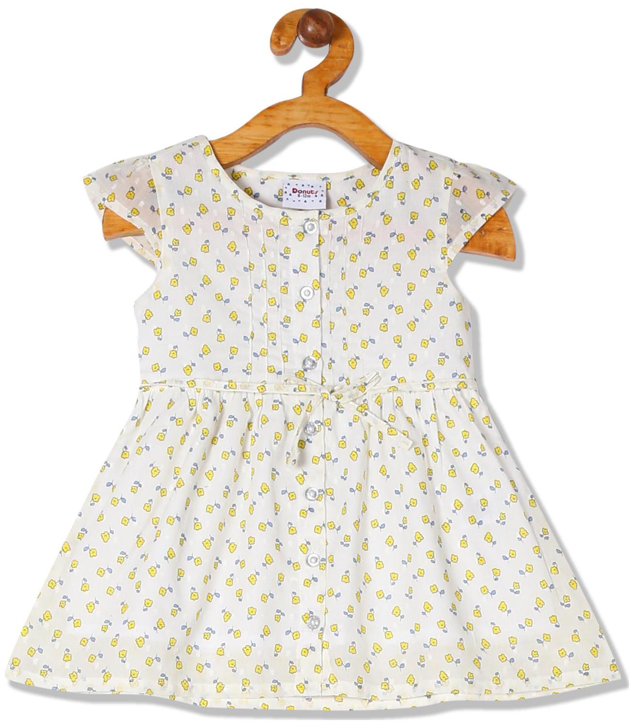 

Girls Cap Sleeve Printed Dress