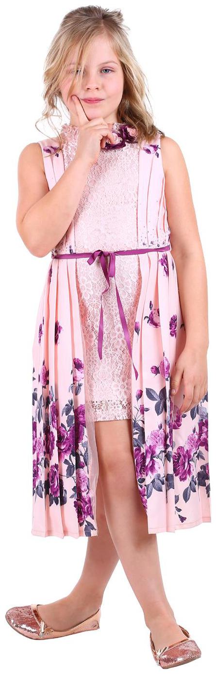 

Cutecumber Pink Georgette Sleeveless Knee Length Princess Frock ( Pack of 1 )