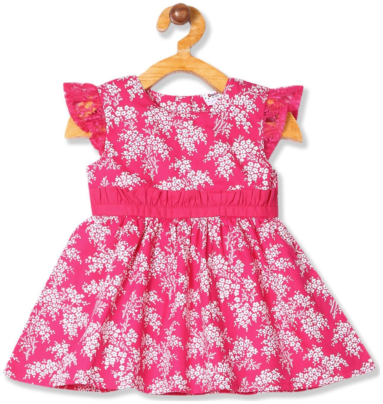 

Girls Floral Print Fit And Flare Dress