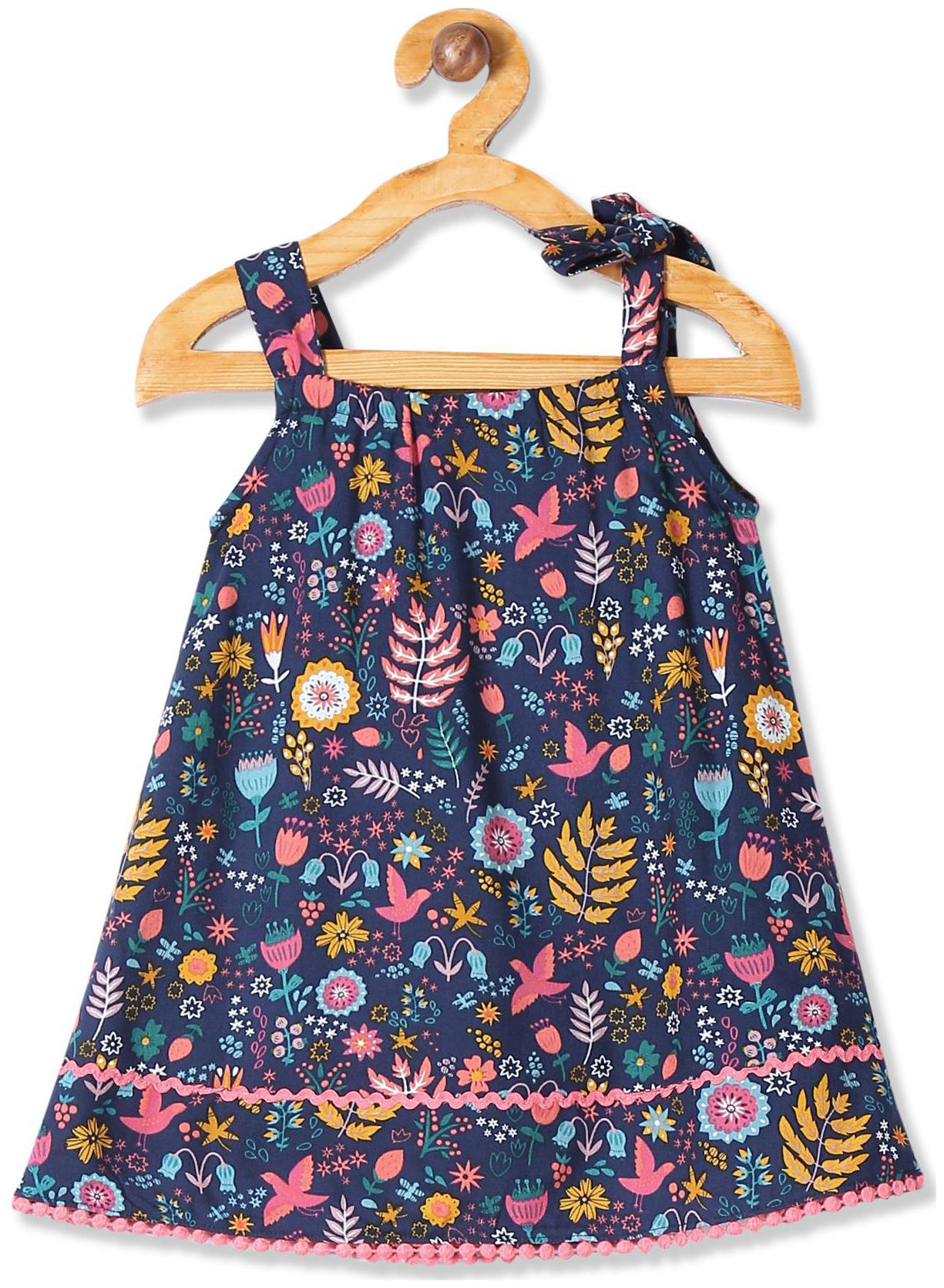 

Girls Floral Print A-Line Dress