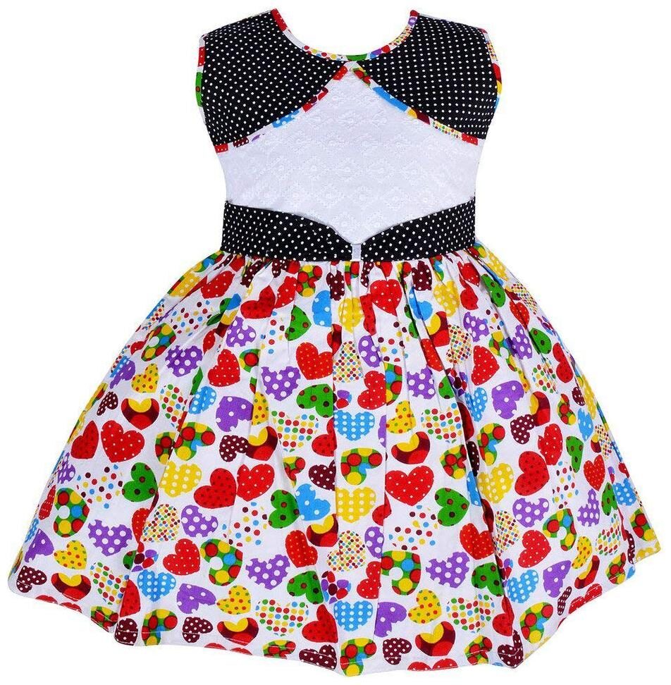 

Silver Kraft Red Cotton Sleeveless Knee Length Princess Frock ( Pack of 1 )