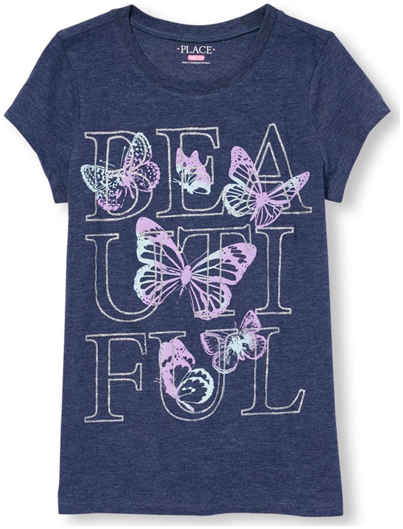 

THE CHILDREN S PLACE Girl Cotton Printed T shirt - Blue