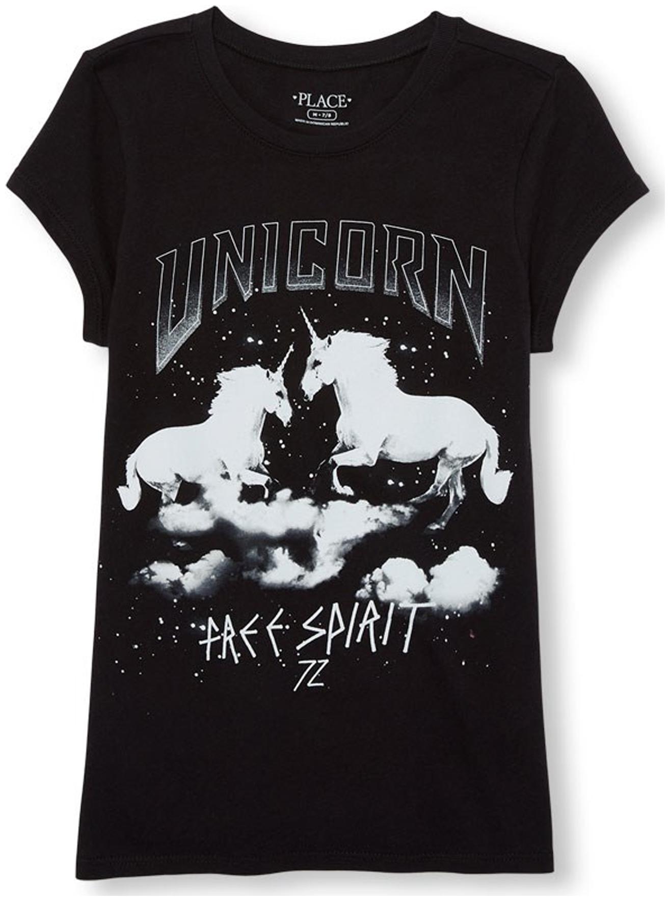 

THE CHILDREN S PLACE Girl Cotton Printed T shirt - Black