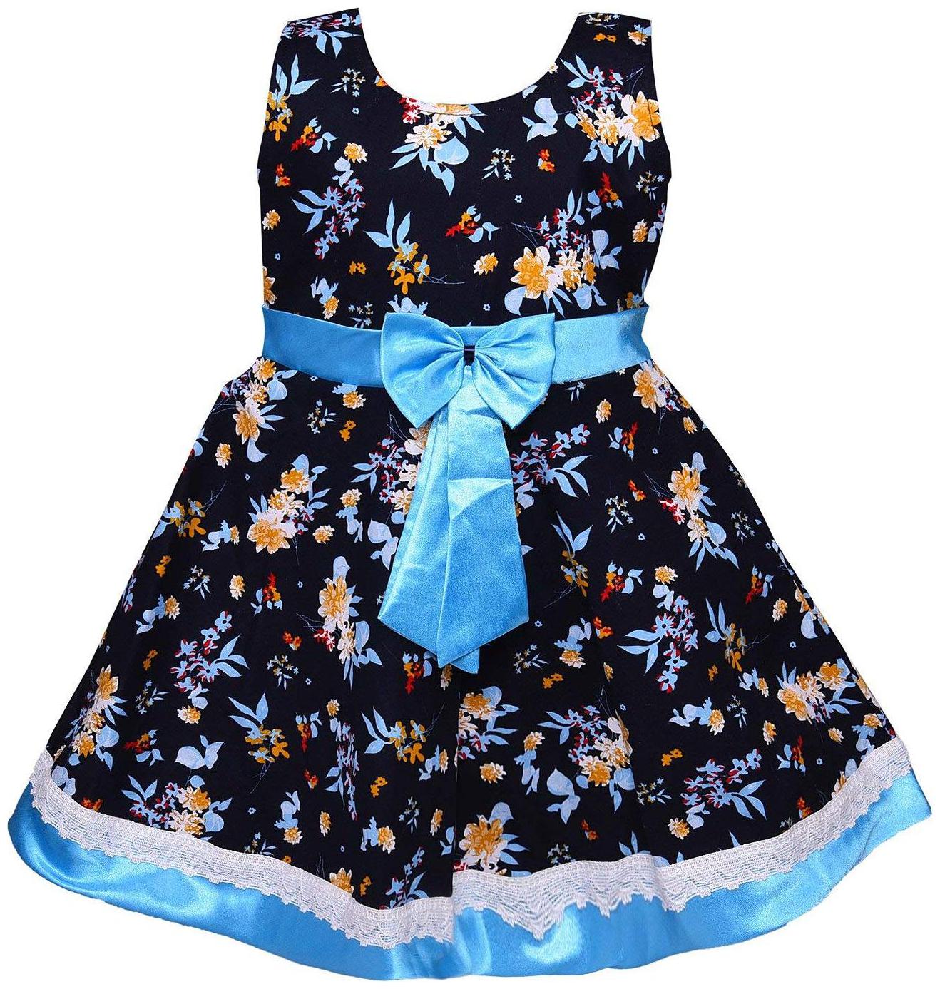 

Silver Kraft Black Cotton Sleeveless Knee Length Princess Frock ( Pack of 1 )