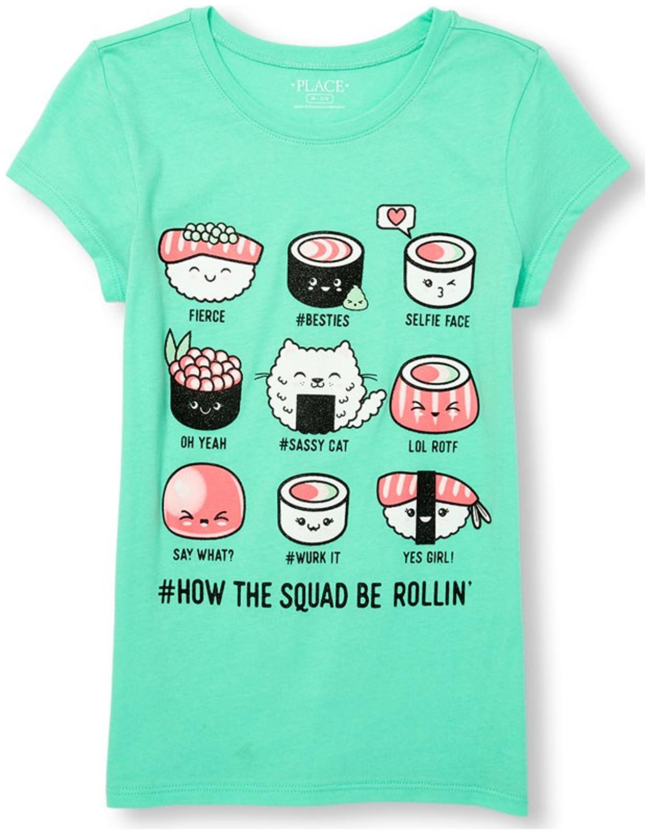 

THE CHILDREN S PLACE Girl Cotton Printed T shirt - Green