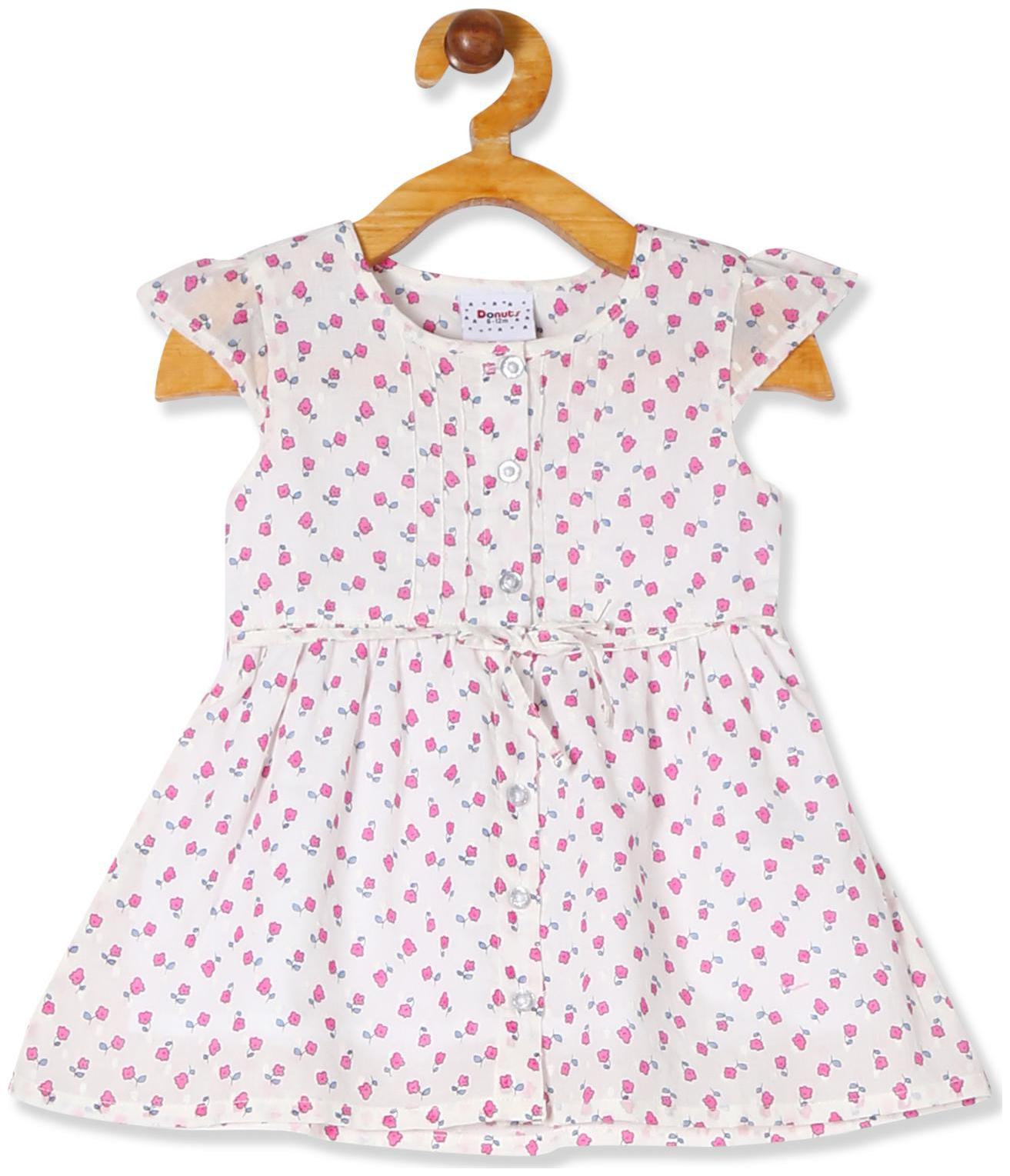 

Girls Tie Up Waist Printed Dress