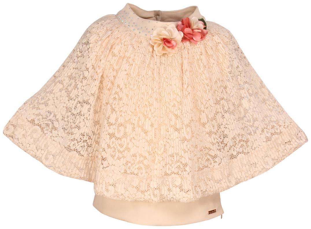 

Cutecumber Girl Blended Printed Top - Beige