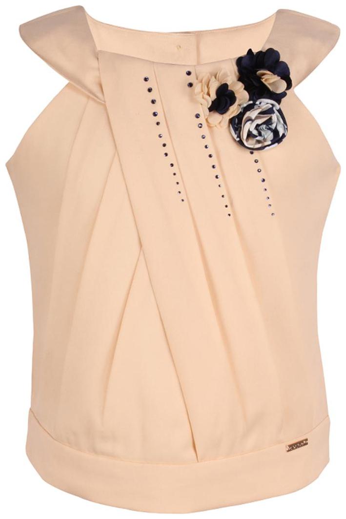

Cutecumber Girl Georgette Printed Top - Beige