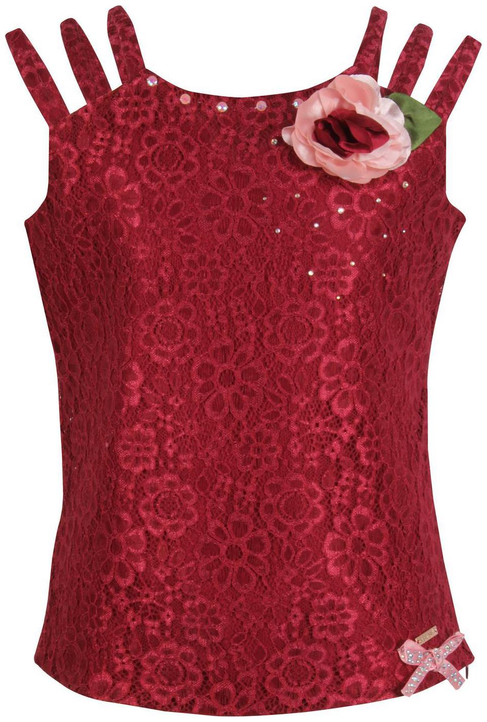 

Cutecumber Girl Blended Printed Top - Red