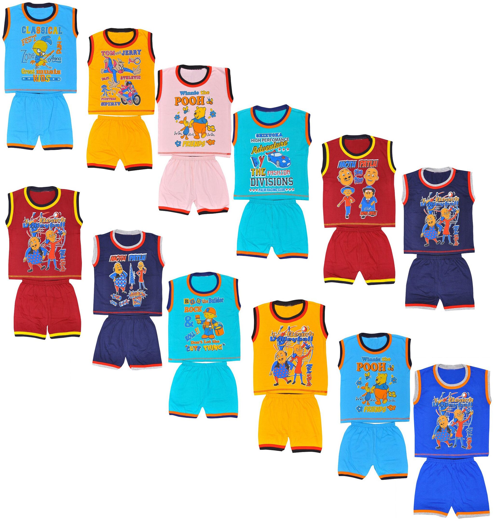 

MRB Girl Cotton Top Bottom Set - Multi