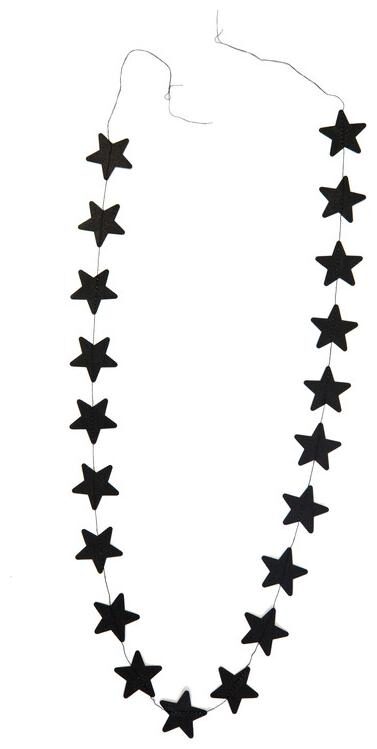 

Glitter Paper Star Garland Dots Hanging Decor Star Event Party Supplies Paper Garland Party Decorative(Pack of 1 - 3 mtrs 10 feet) (Black)