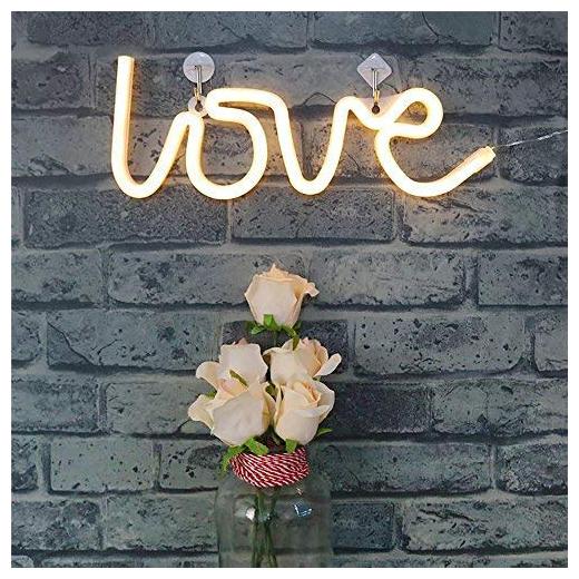 

GLOWTRONIX Creative LED Neon Light Sign LOVE HEART Wedding Party Decoration Neon Lamp Valentines Day Anniversary Home Decor Night Lamp Gift