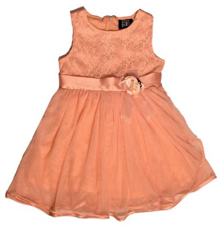 

Good Grace Beige Net Sleeveless Knee Length Princess Frock ( Pack of 1 )