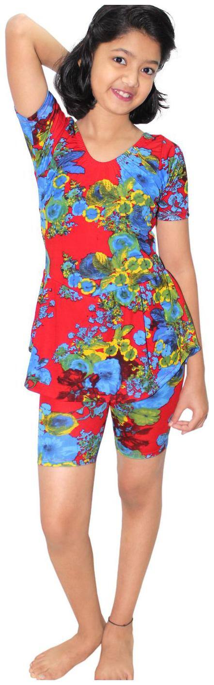 Goodluck Fashions Girl Polyester Shorts - Brown