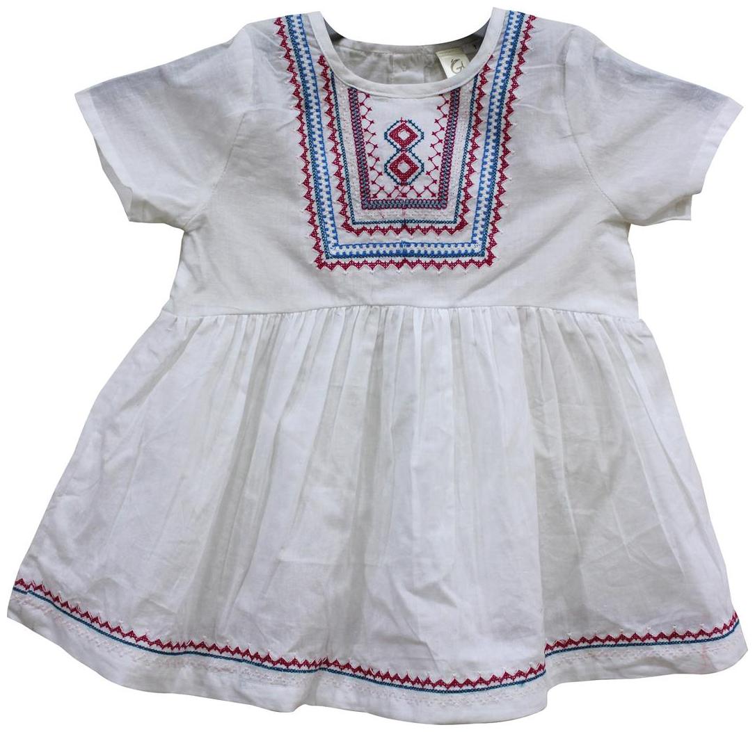 

Goodwill White Cotton Short Sleeves Knee Length Princess Frock ( Pack of 1 )