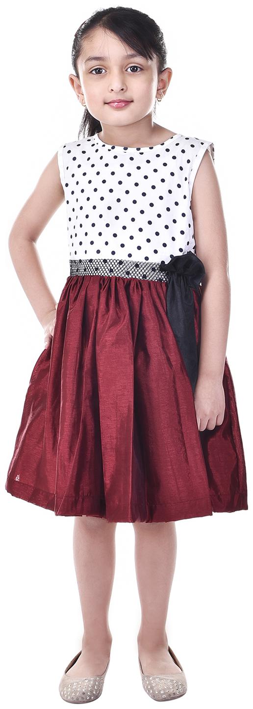 

Goodwill Maroon Cotton Sleeveless Midi Princess Frock ( Pack of 1 )