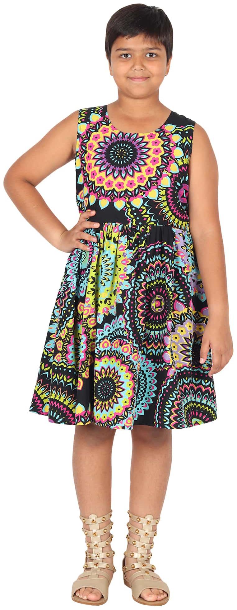 

GraceDiva Black Polyester Sleeveless Knee Length Princess Frock ( Pack of 1 )