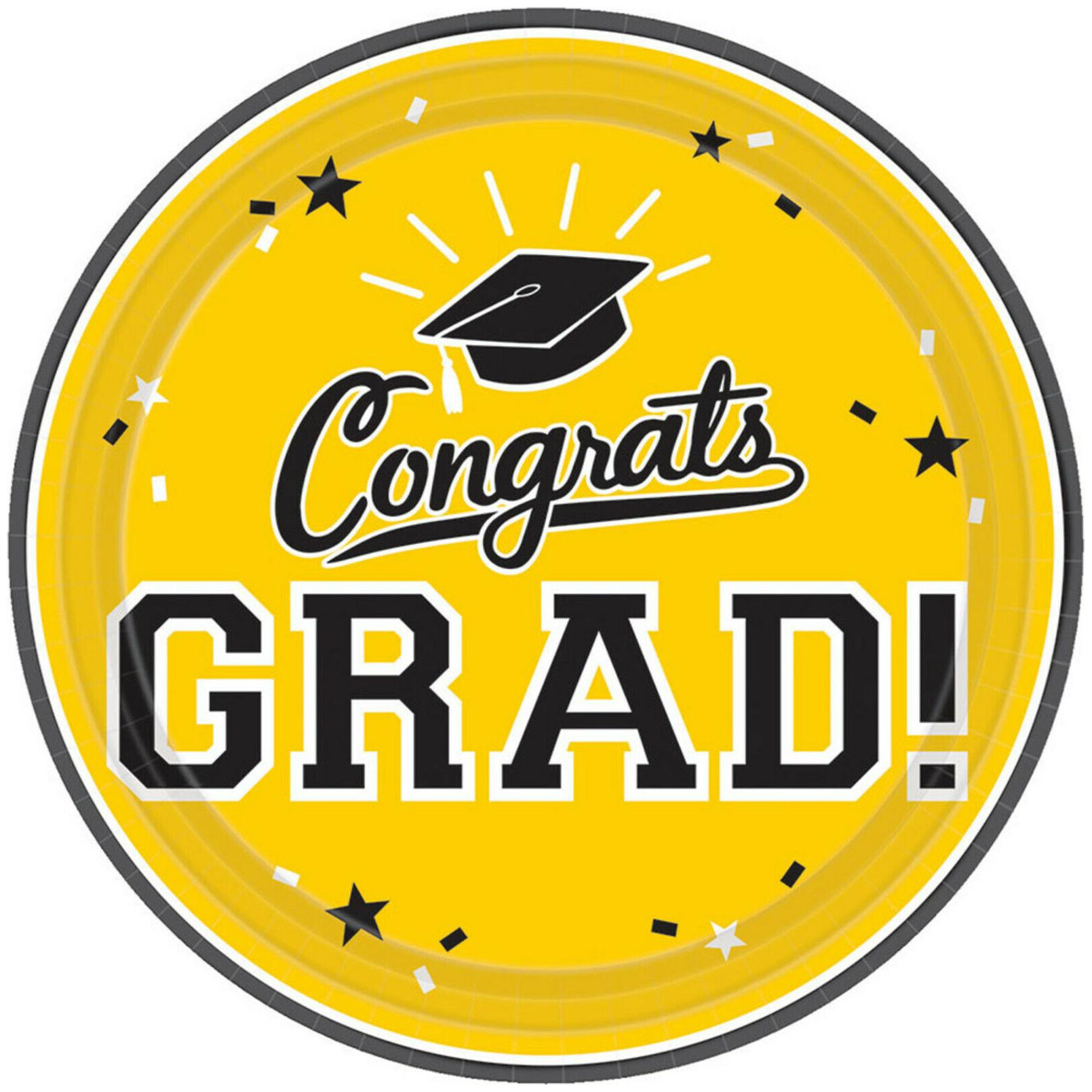 

Graduation 10 Dinner Plate Yellow (18 Count)