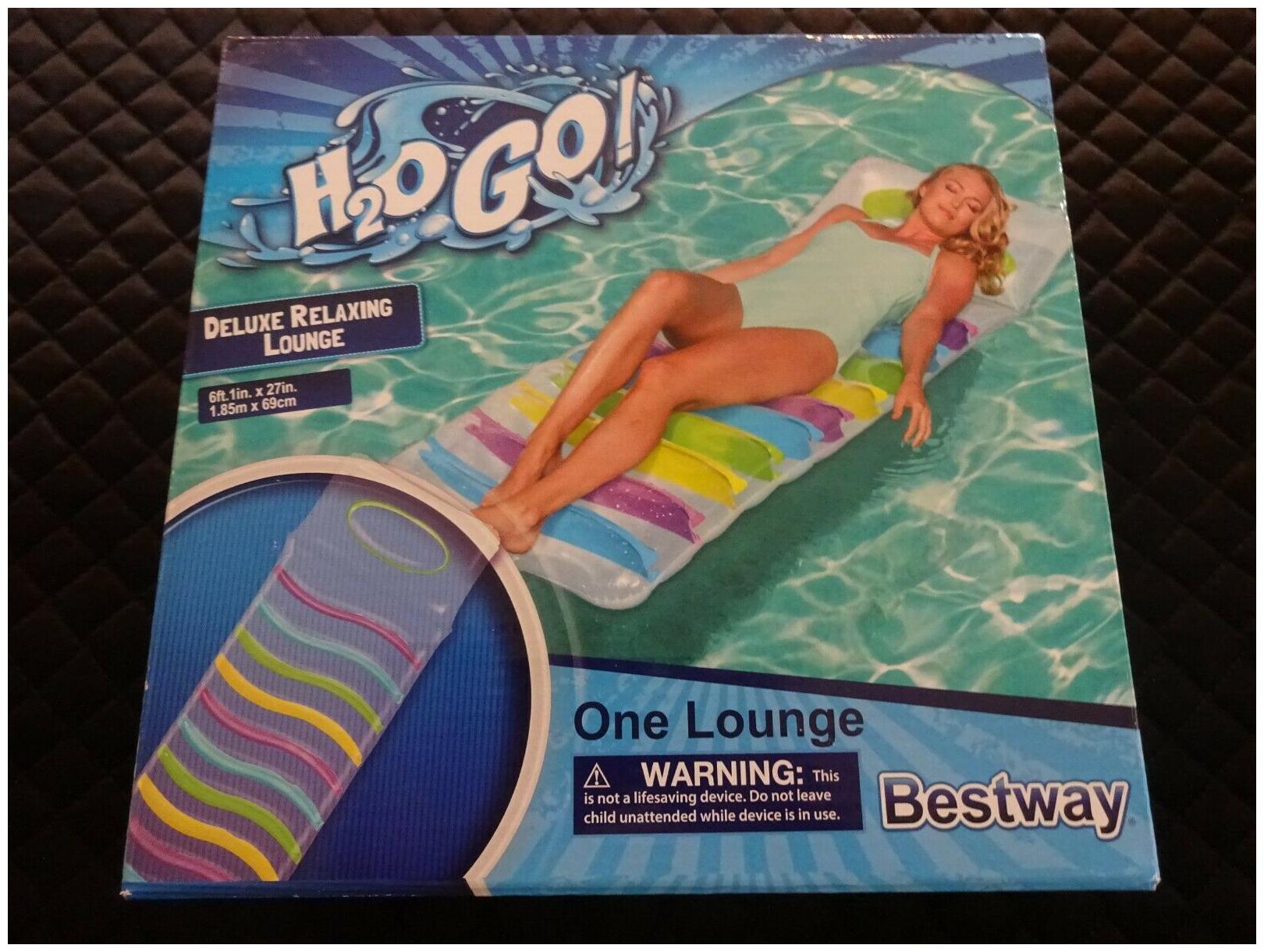 

H2O GO Bestway Deluxe Relaxing Lounge Mat Raft Pool Beach Water Float Toy NEW
