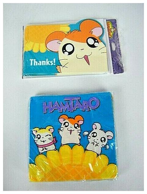 

HAMTARO Hallmark Party Express napkins Cards New 2003
