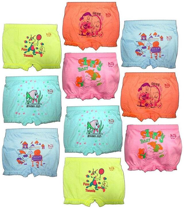 Bloomer  /Innerwear/underwear pack of Ten /Light Color Photo Print
