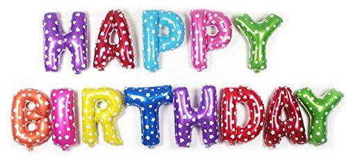 

HAPPY BIRTHDAY COLORFUL FOIL BALLOON for Decoration Pack of 13 Letters ( Happy Birthday ) 16 inch Size