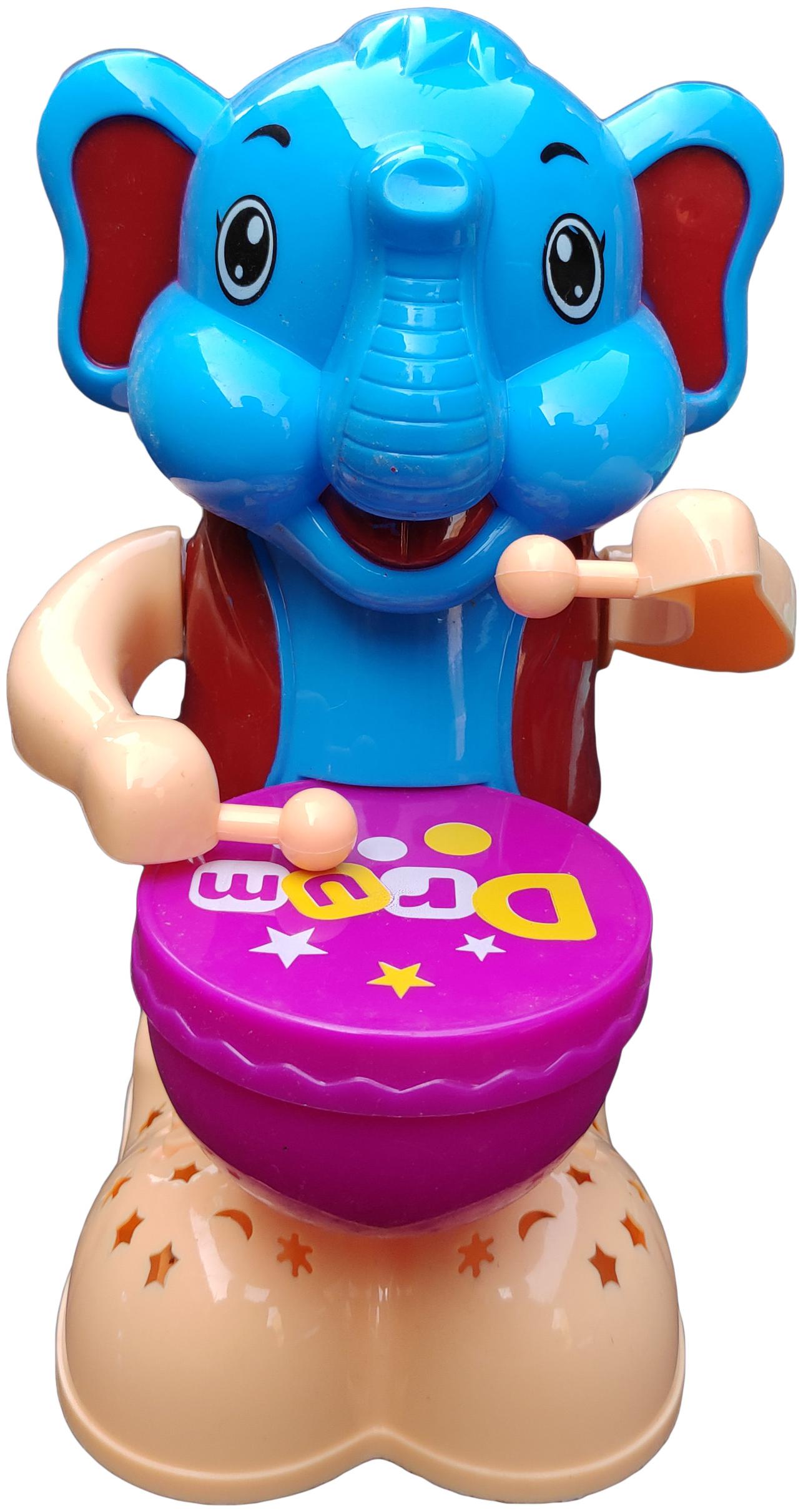 

Happy Drummer Elephant with Light Music and 360 deg Rotation Toy