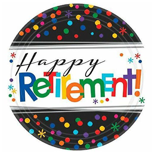 

Happy Retirement Party Plates 7 8 Ct