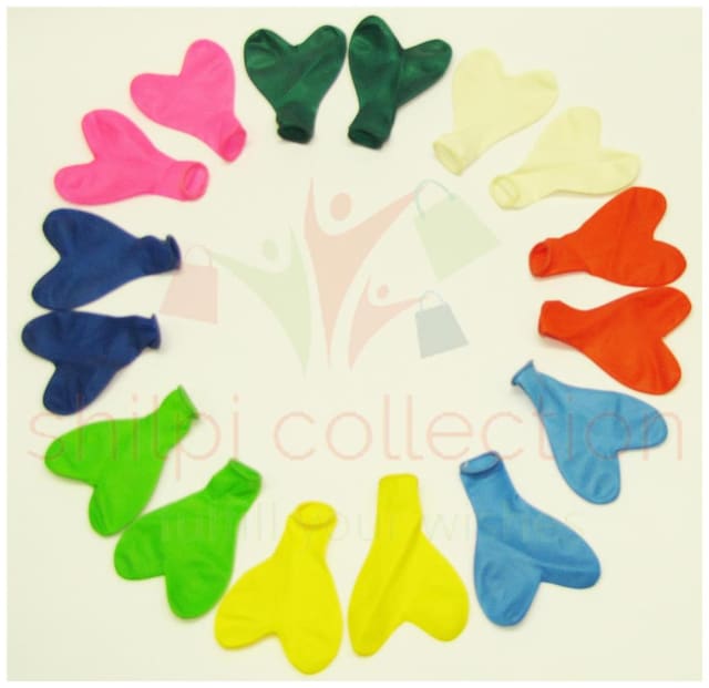 Heart shaped colorful birthday balloons 100 pcs