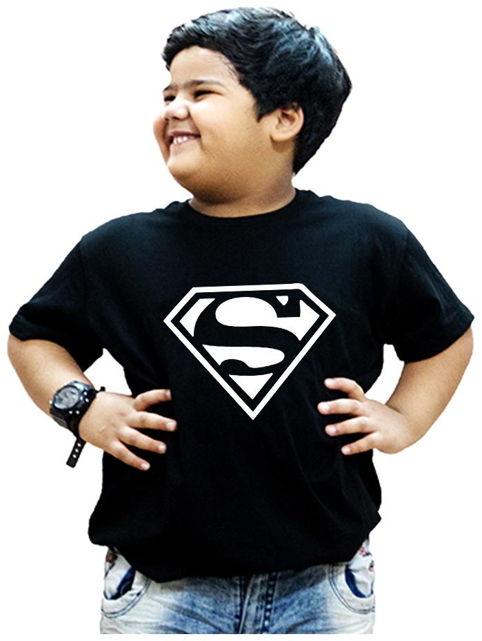 

HEYUZE Boy Cotton Solid T-shirt - Black