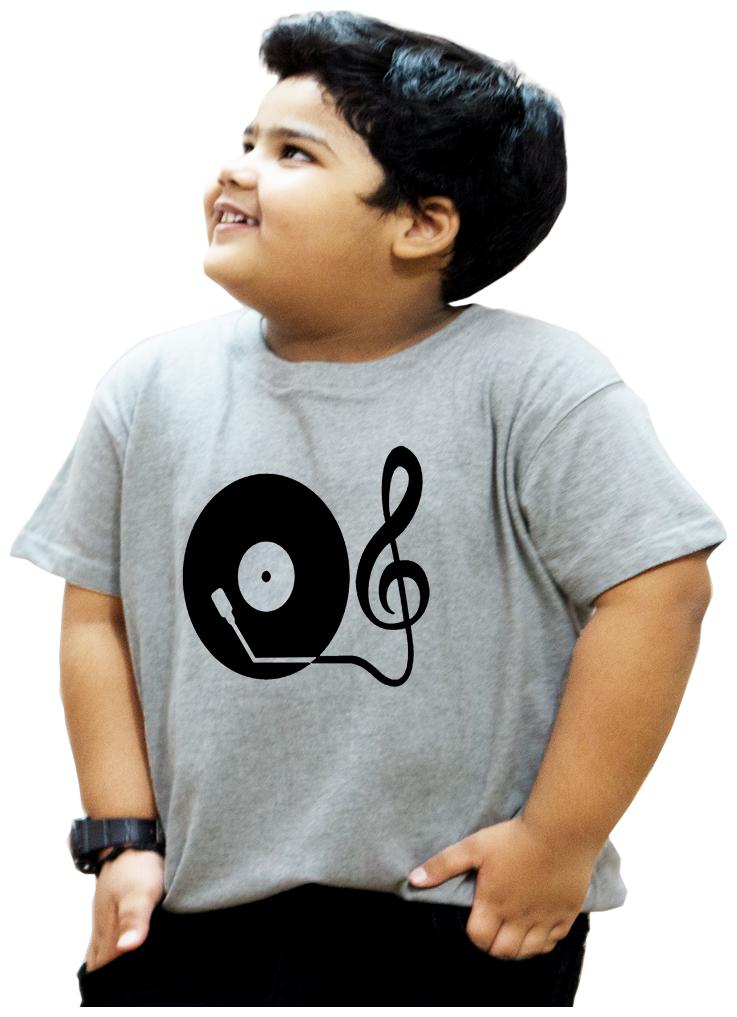 

HEYUZE Boy Cotton Solid T-shirt - Grey