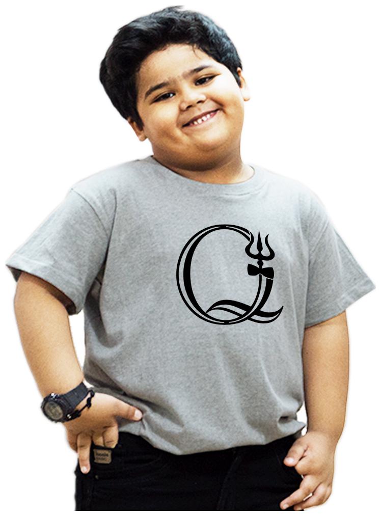 

HEYUZE Boy Cotton Printed T-shirt - Grey