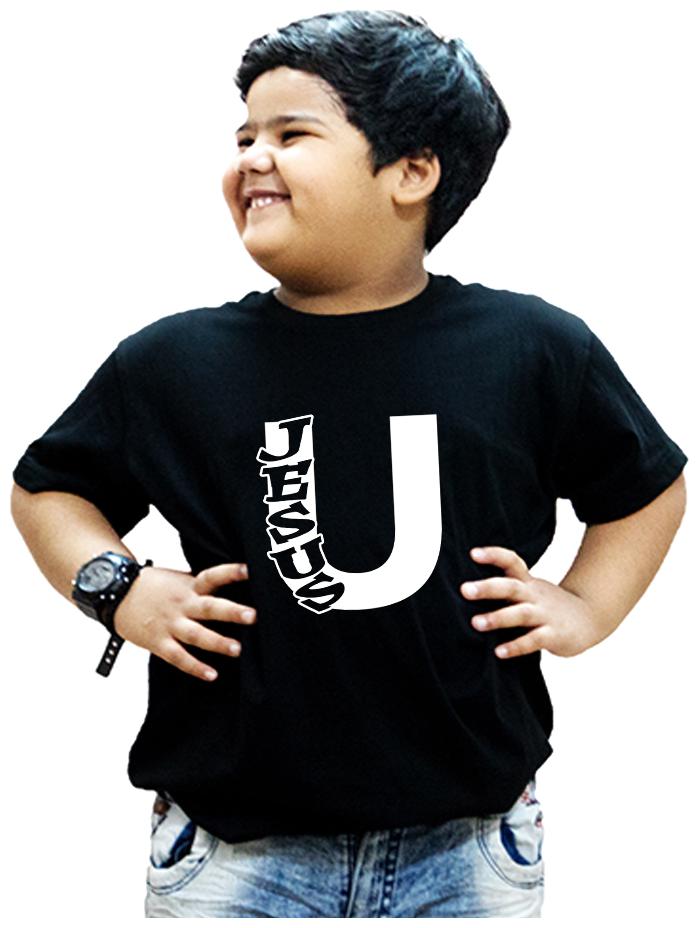 

HEYUZE Boy Cotton Printed T-shirt - Black