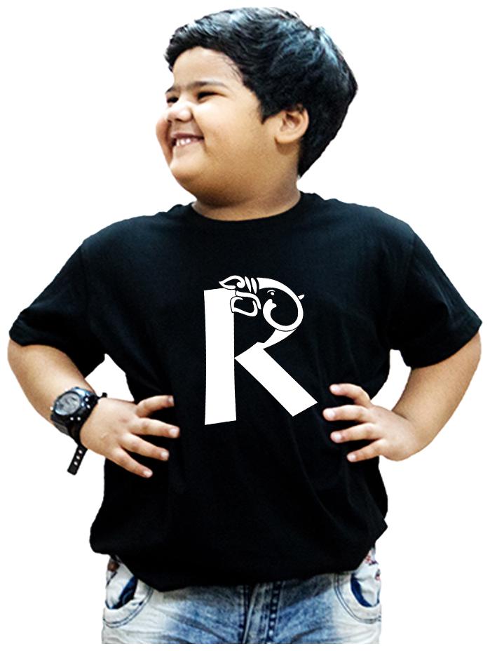 

HEYUZE Boy Cotton Printed T-shirt - Black