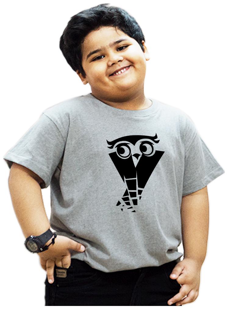 

HEYUZE Boy Cotton Solid T-shirt - Grey
