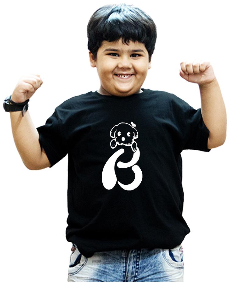 

HEYUZE Boy Cotton Solid T-shirt - Black