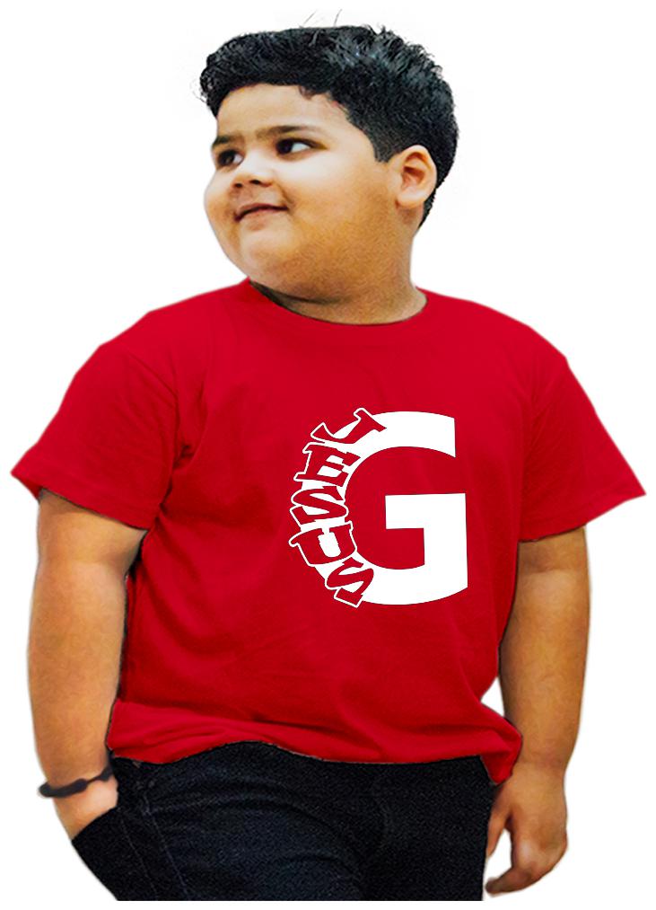 

HEYUZE Boy Cotton Printed T-shirt - Red