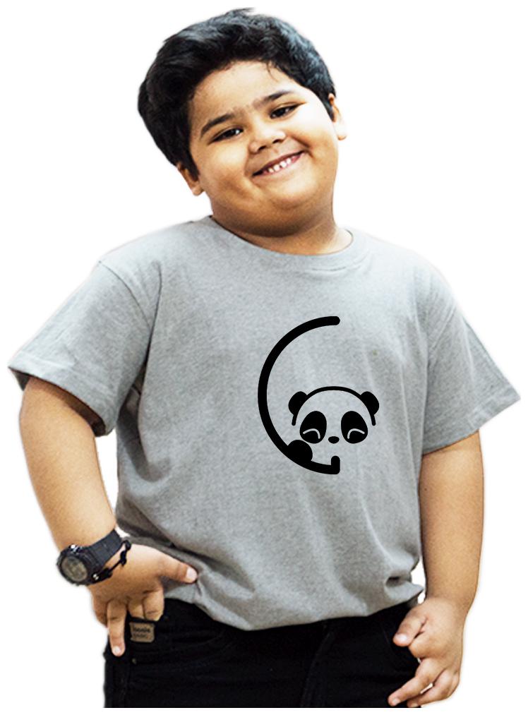 

HEYUZE Boy Cotton Solid T-shirt - Grey