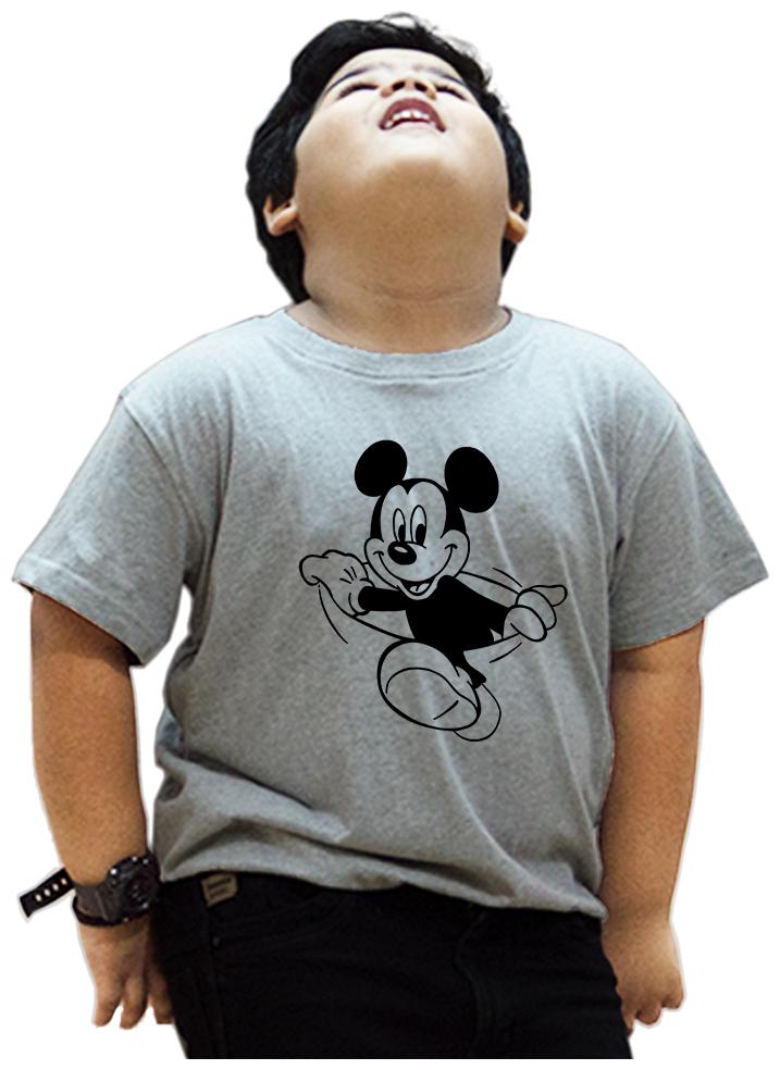 

HEYUZE Boy Cotton Solid T-shirt - Grey