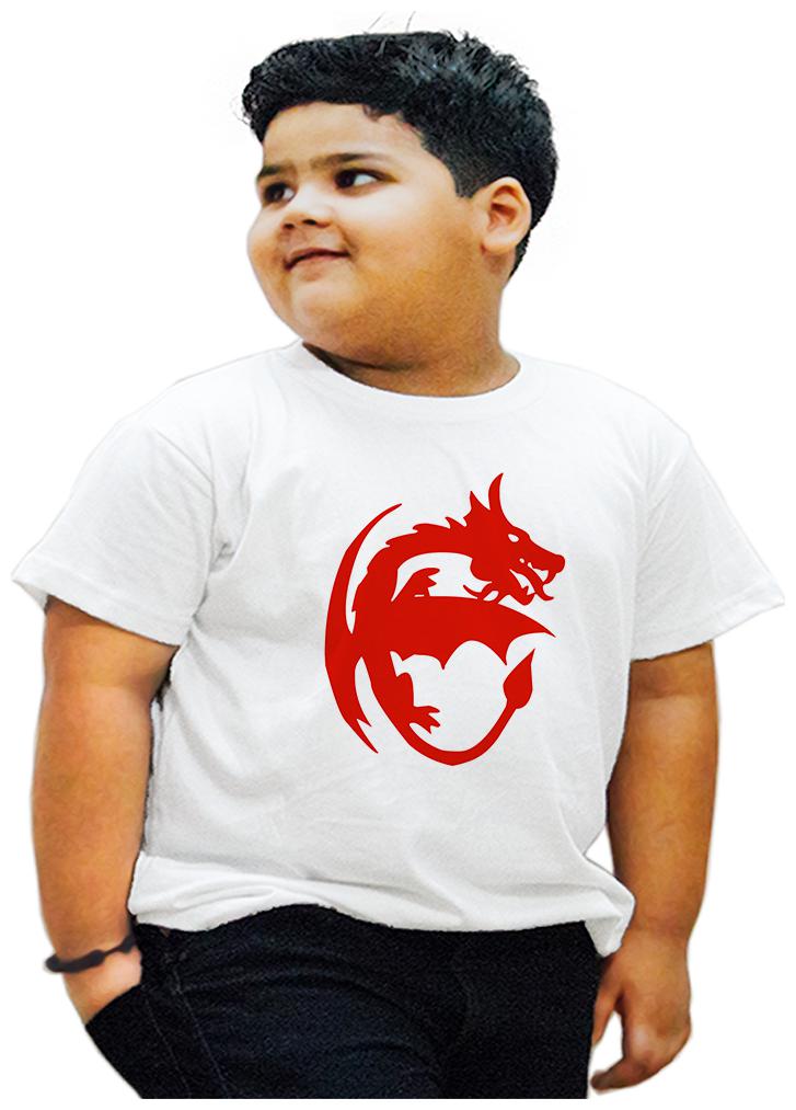 

HEYUZE Boy Cotton Printed T-shirt - White