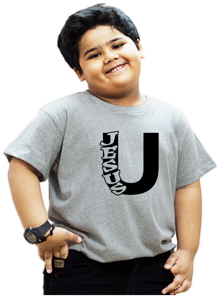 

HEYUZE Boy Cotton Printed T-shirt - Grey