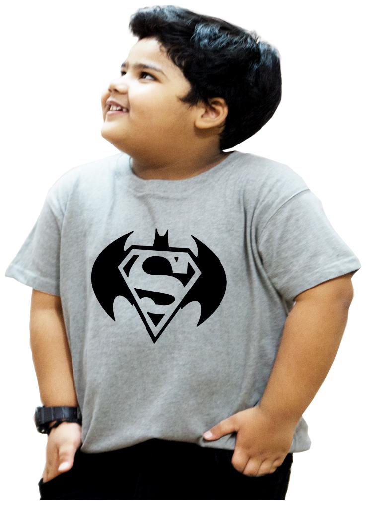 

HEYUZE Boy Cotton Solid T-shirt - Grey