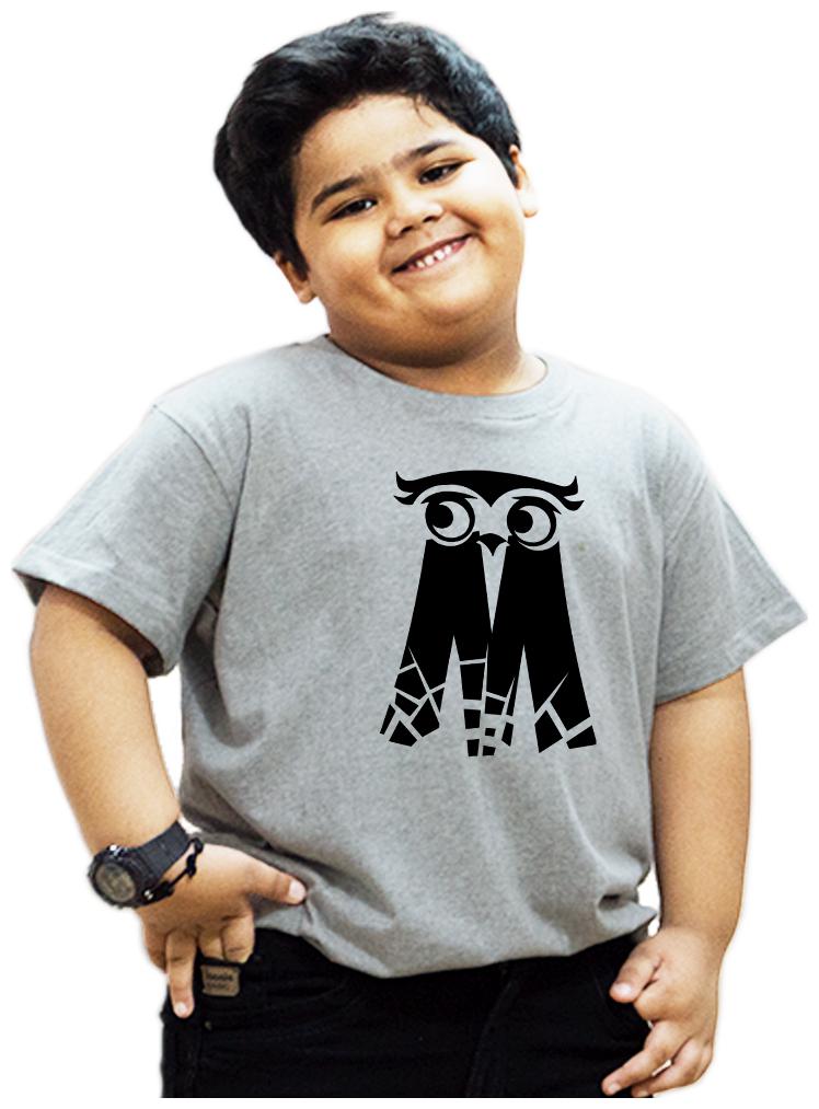 

HEYUZE Boy Cotton Solid T-shirt - Grey