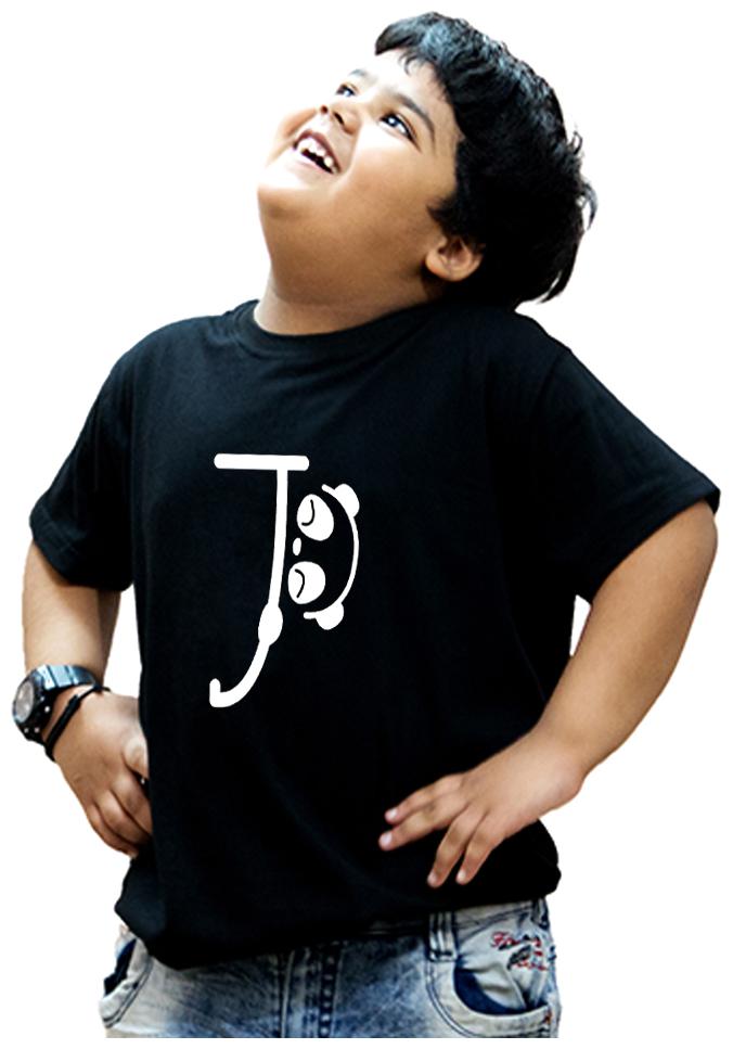 

HEYUZE Boy Cotton Solid T-shirt - Black